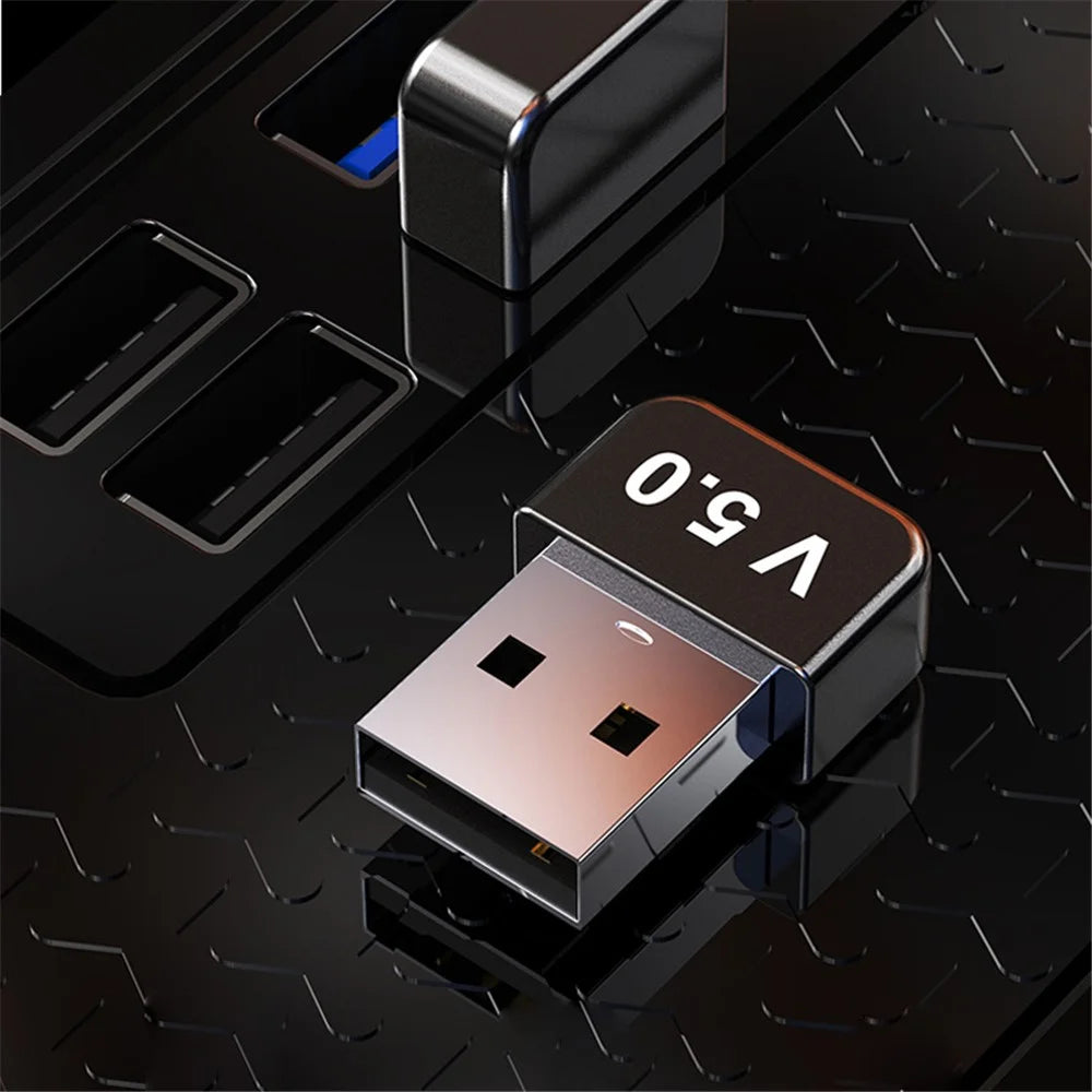 T81 Bluetooth-compatible 5.0 USB Transmitter Wireless Audio Speaker Headset Adapter - 2