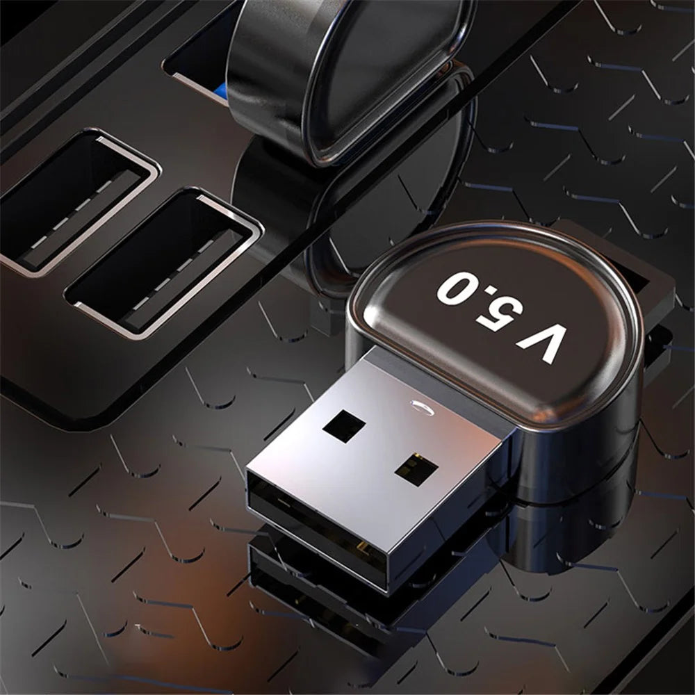 T84 USB Bluetooth-compatible 5.0 Transmitter Wireless Audio Connection Speaker Headset Adapter for Music Voice Calls - 2