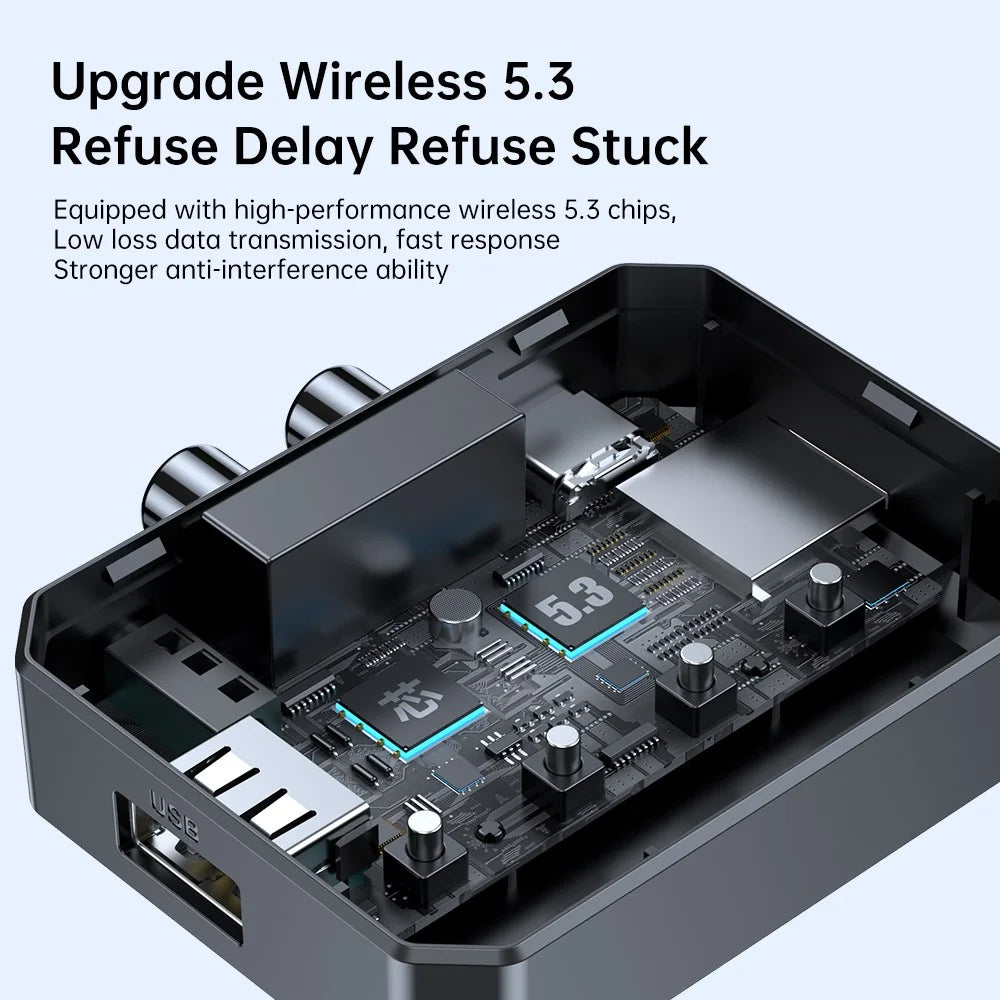 T59 Bluetooth-compatible 5.3 Audio Receiver Stereo Sound Lossless Music NFC Wireless Adapter (CE Certified) - 5