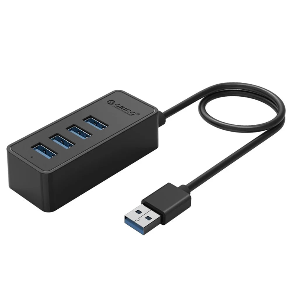 ORICO USB3.0 Desktop 4-Port HUB for Laptop Computer, Cable Length: 30cm (W5P-U3-30) - Black - 1