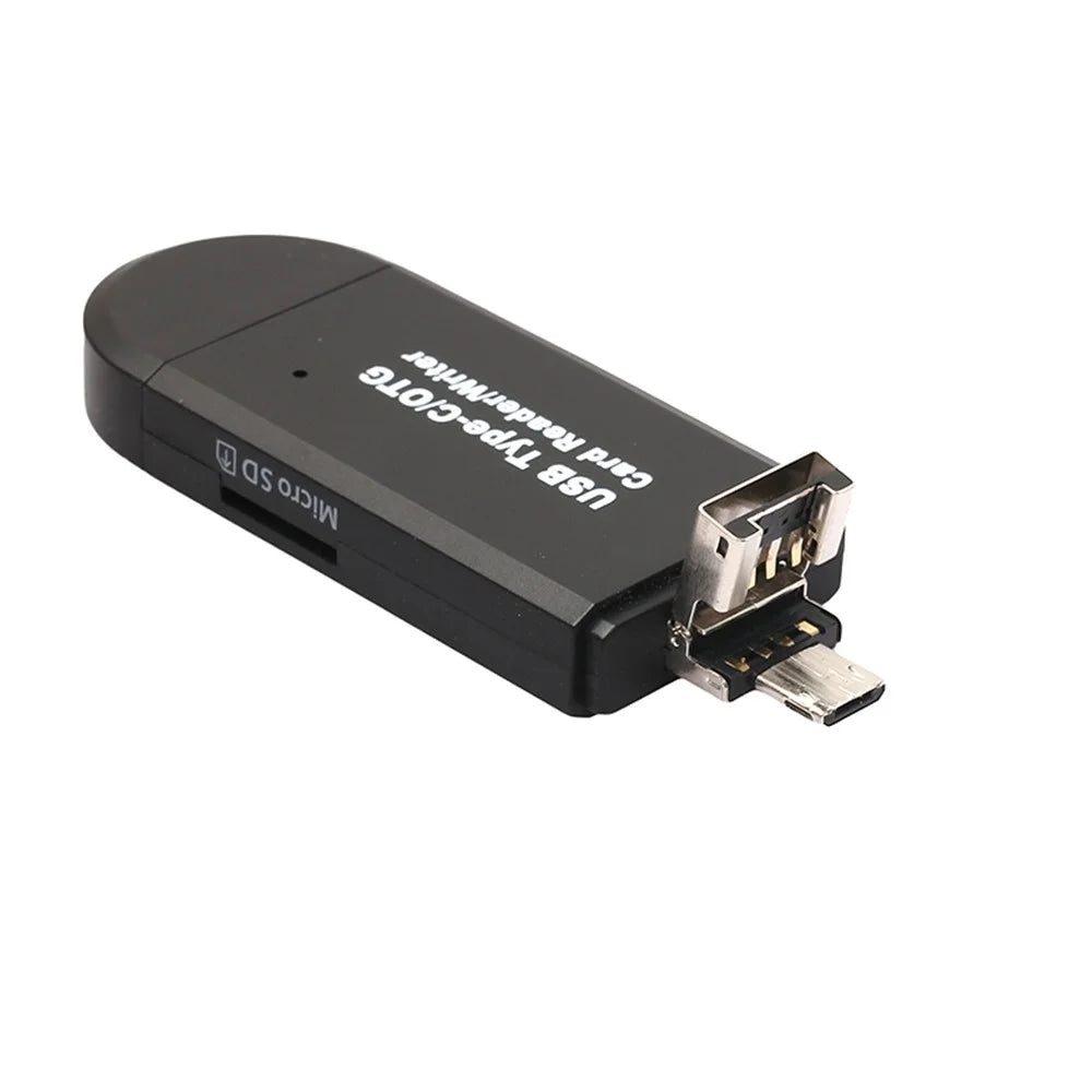 USB-C Type C + USB 3.0 + Micro USB OTG TF/SD Card Reader for Phone MacBook - 3