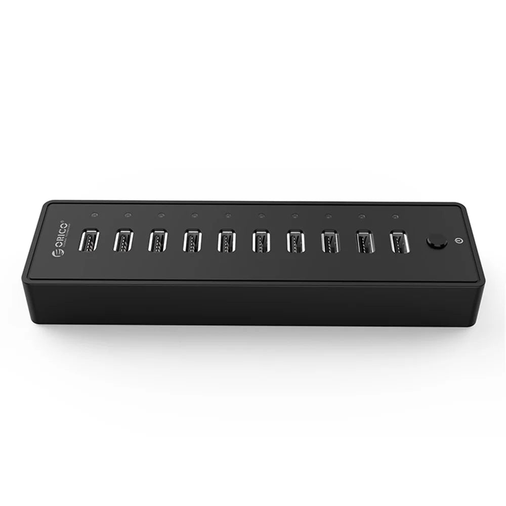 ORICO P10-U2 480Mbps 10 Ports USB2.0 Hub - US Plug - 2