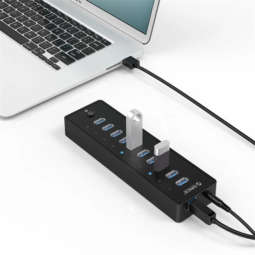 ORICO P10-U3 Super High Speed 5Gbps 10 Ports USB3.0 Hub - US Plug - 7