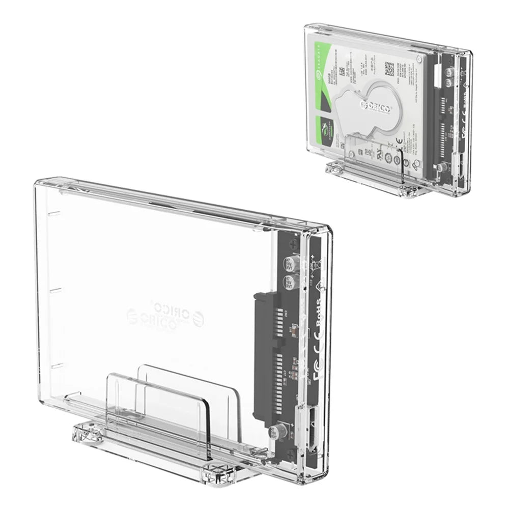 ORICO 2159U3 2.5 inch Transparent USB3.0 Hard Drive Enclosure with Stand 2.5inch HDD / SSD - 1