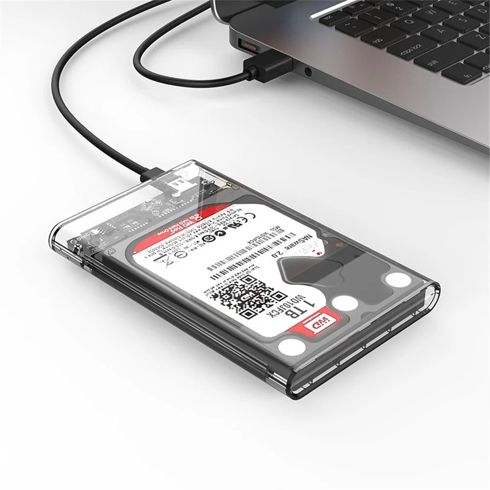 ORICO 2139C3 USB 3.1 Gen1 Type-C to SATA III 2.5'' Transparent External Hard Drive Enclosure for 2.5 inch SATA Type-C HDD/SSD - 4