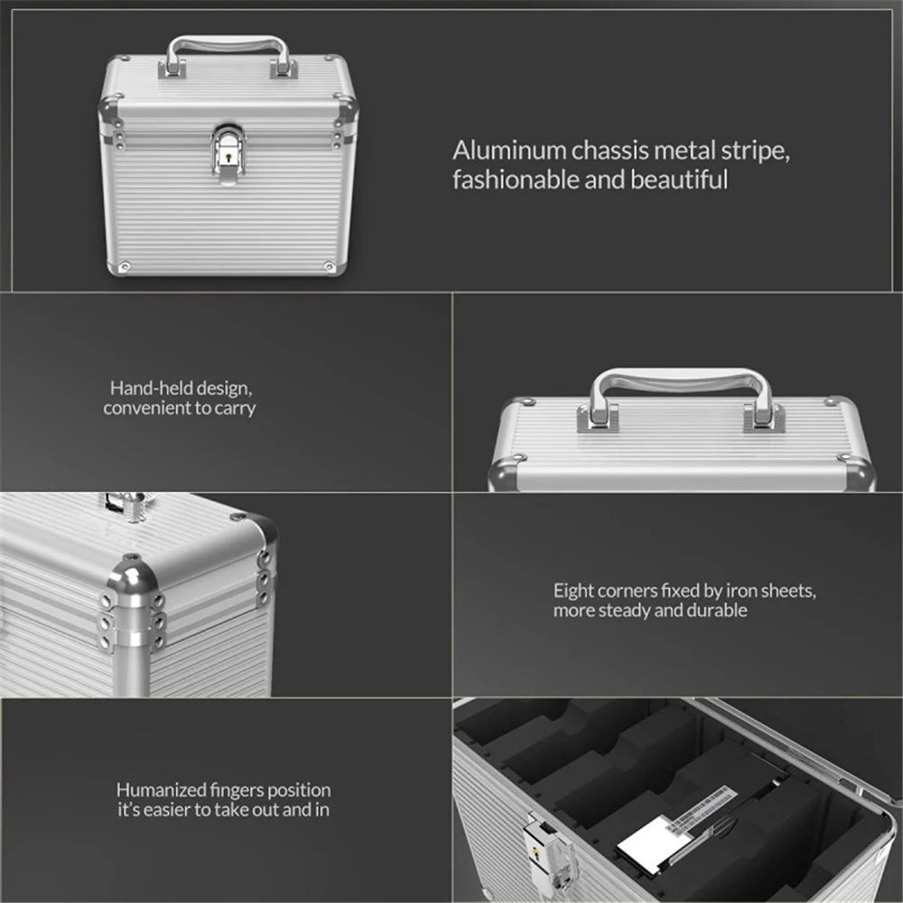 ORICO 10-Bay 3.5 Inch Aluminum Hard Drive Protection Box (BSC35-10) - Silver Color - 3