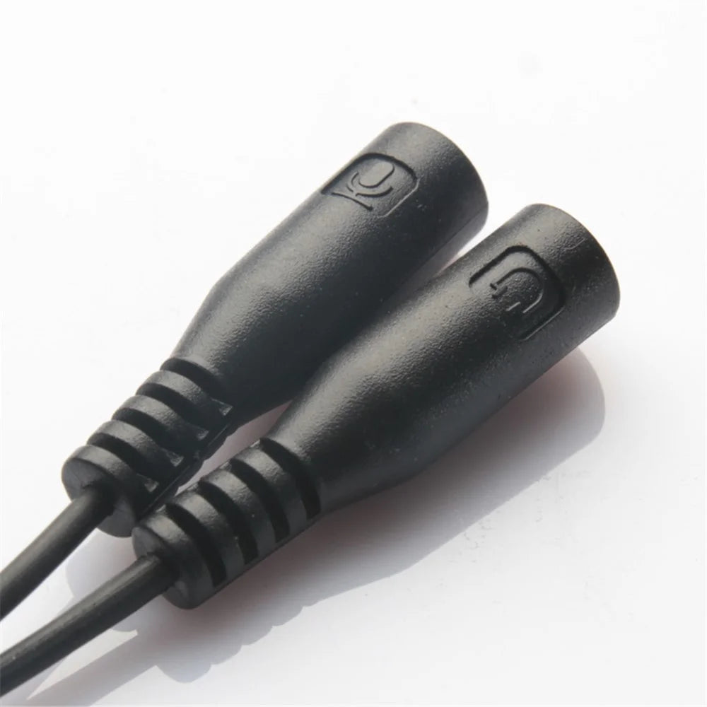 3.5mm Stereo Audio Male to 2 Female Headphone / Mic Splitter Cable Adapter - 4