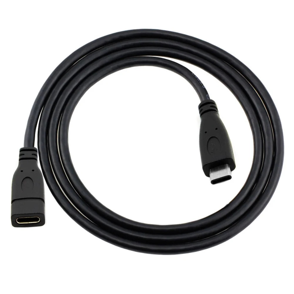 1m USB-C USB 3.1 Type-C Male to Type-C Female Extension Data Cable for Macbook Tablet Mobile Phone Hard Disk Drive - 2