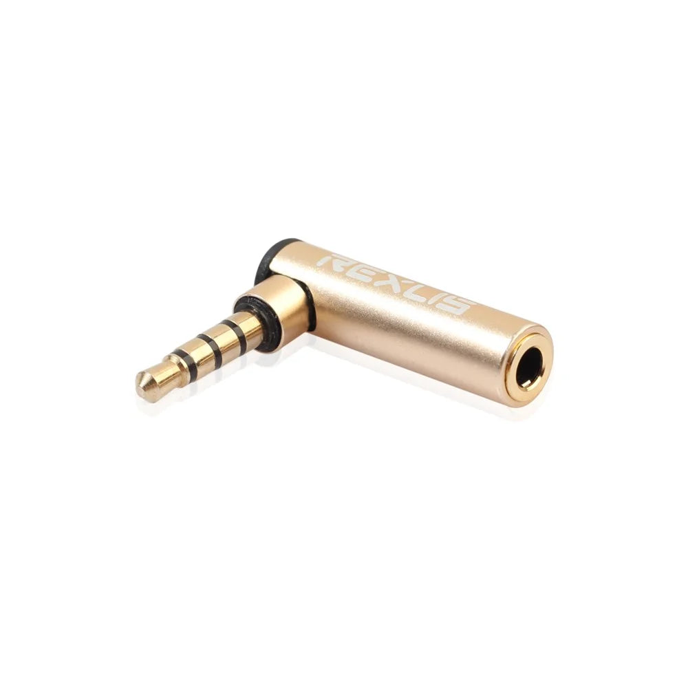 3.5mm Male to Female 90 Degree Right Angle Audio Adapter for Microphone Jack Stereo Connector - 7