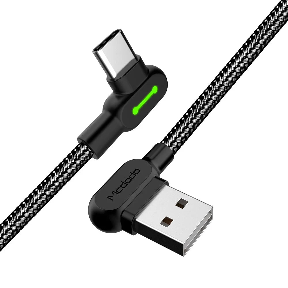 MCDODO CA-5283 Button Series for iPhone 15 Series Nylon Braided 3M Type-C USB Data Sync Charging Cable - Black - 2