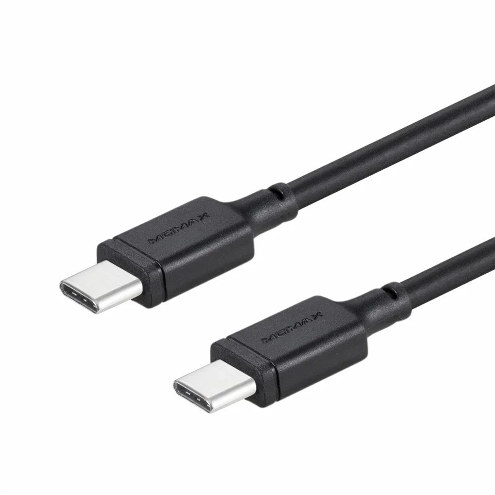 MOMAX Zero for iPhone 15 Series Type-C to Type-C Data Cable 3A Charge Sync Cord 1m - Black - 2