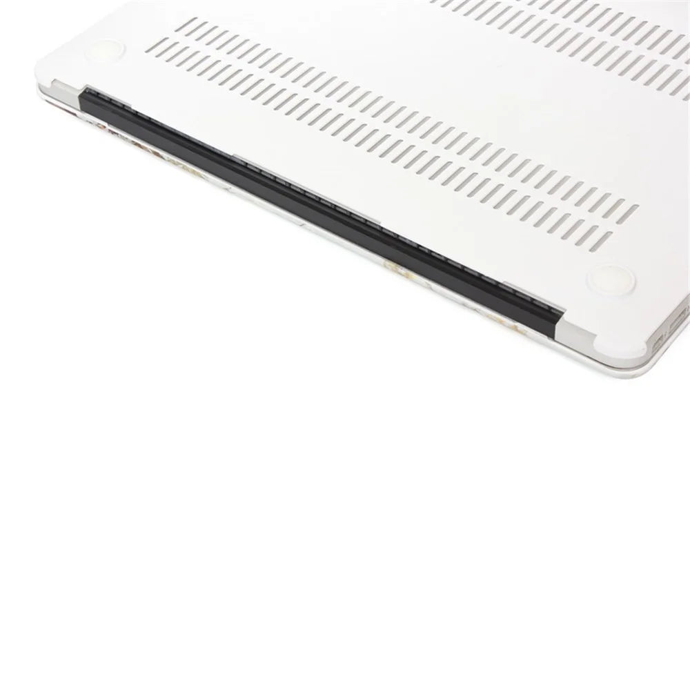 Marble Pattern Hard Snap-on Cover for Macbook Air 13.3 Inch Heat-Dissipated - White / Black - 5