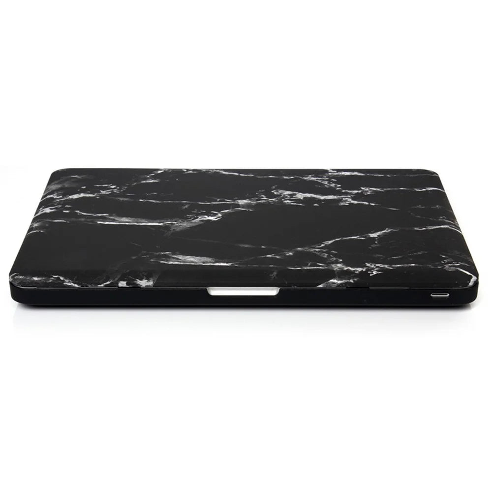 Marble Pattern Hard Snap-on Cover for Macbook Air 13.3 Inch Heat-Dissipated - White / Black - 6
