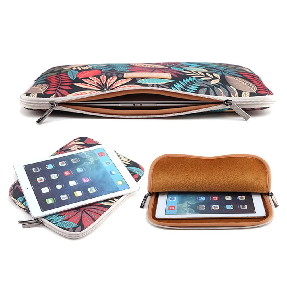 LISEN Colorful Leaves Laptop Sleeve Bag Case for MacBook 12-inch/11-Inch etc, Size: 31 x 21.5 x 1.5cm - Black - 4