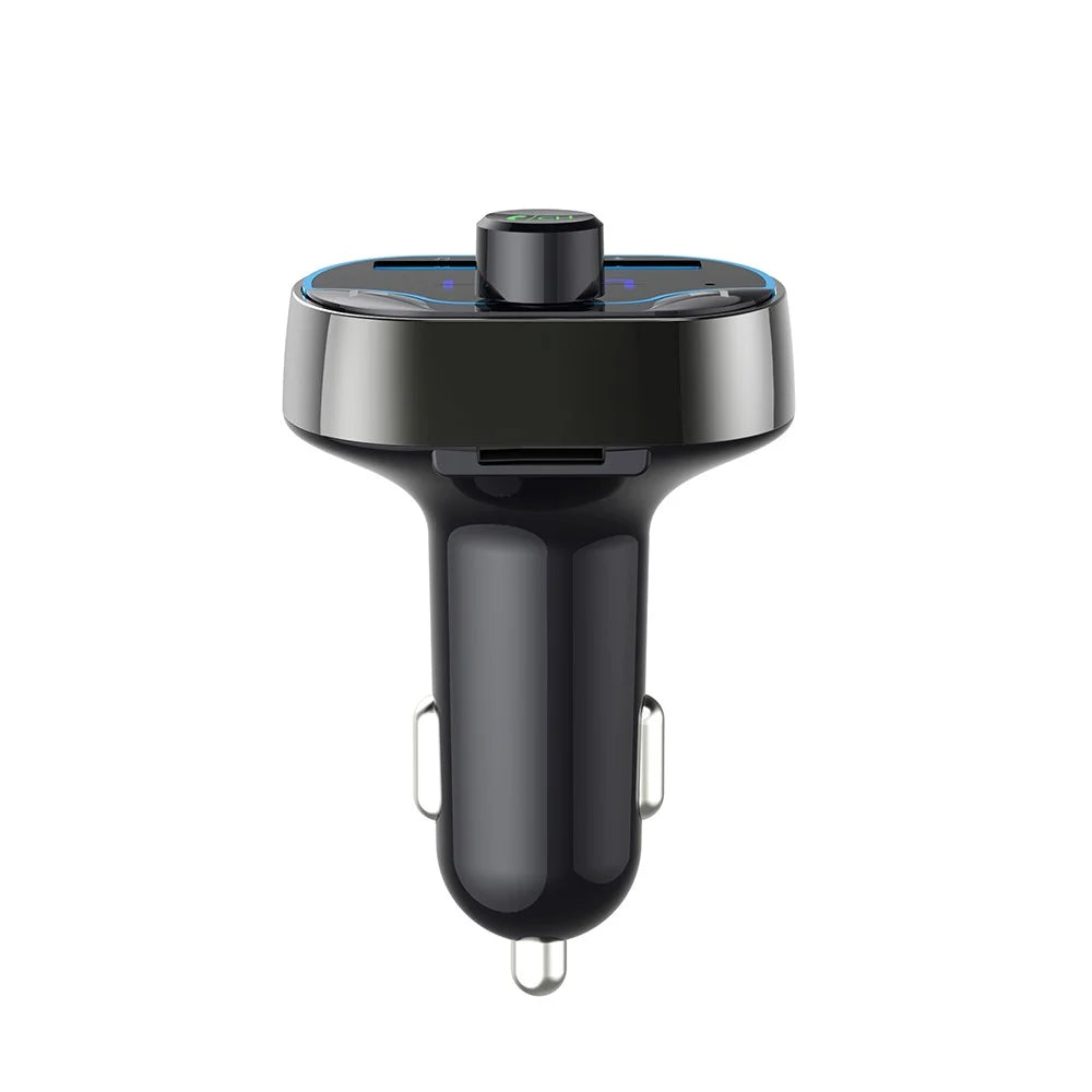 T24 Car FM Tranmitter Voice Navigation Bluetooth-compatible MP3 Player Vehicle Fast Charger for iPhone Samsung Huawei etc. - 5