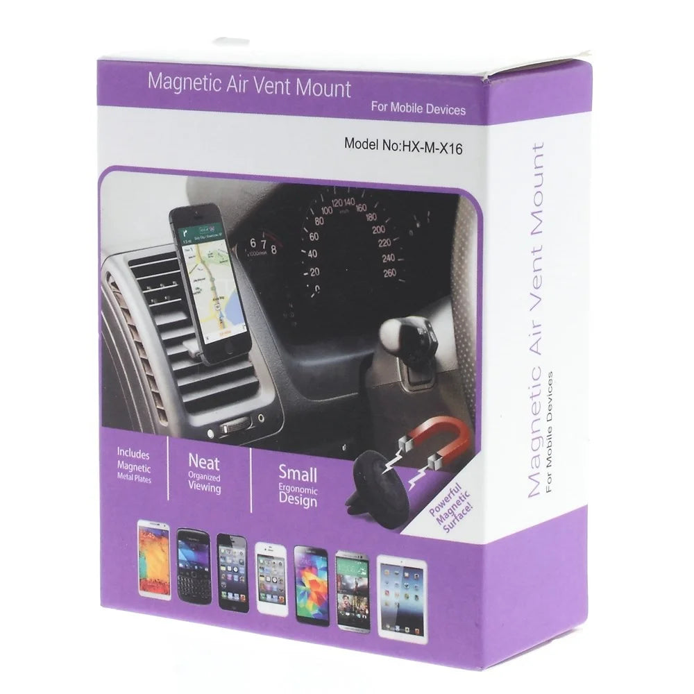 Magnetic Car Air Vent Mount Holder w/ Rotary Cradle for iPhone, Samsung, HTC, LG, Sony - Black - 6