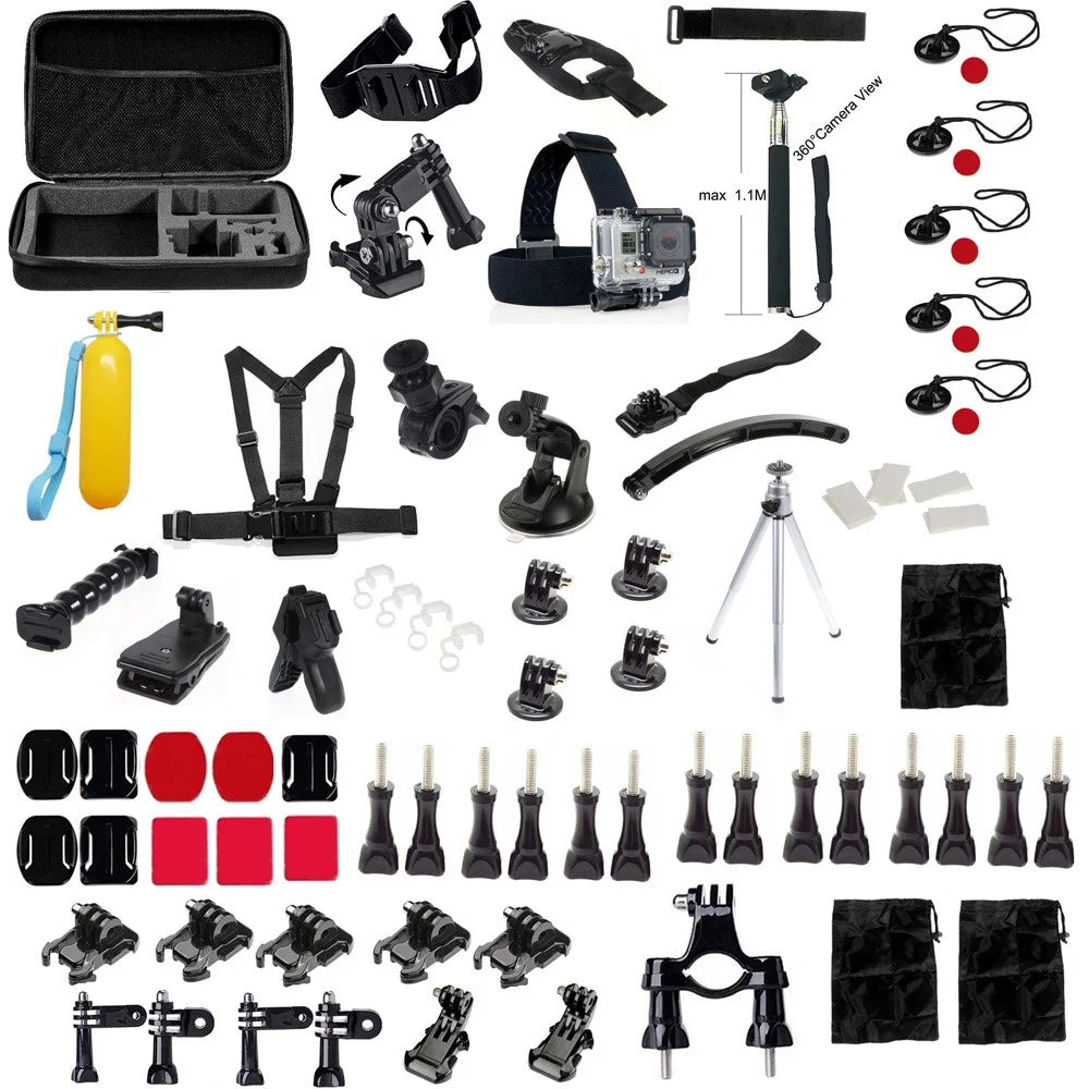 AT411 81 in 1 Action Camera Accessories Set Chest Belt Headstrap Mount for Gopro / SJCAM / Xiaomi Yi Camera - 1