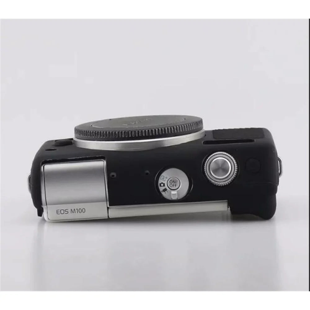 Flexible Silicone Protective Camera Case for Canon EOS M100 - Black - 2