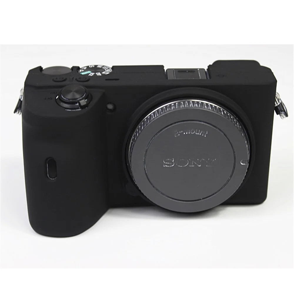 Soft Silicone Protective Pouch Case for Sony A6600 Camera - Black - 2