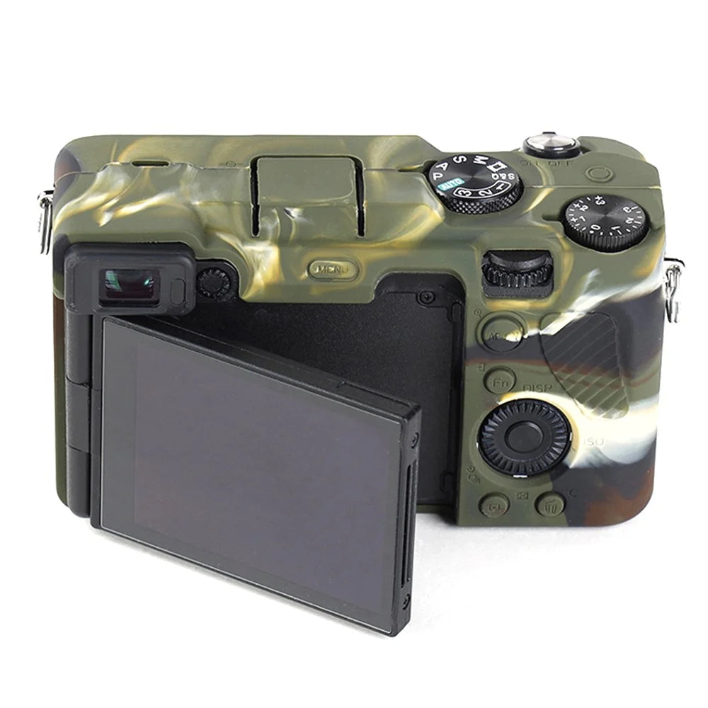 For Sony A7C Anti-slip Dust-proof Anti-collision Silicone ILDC Camera Protective Cover Case - Camouflage - 6