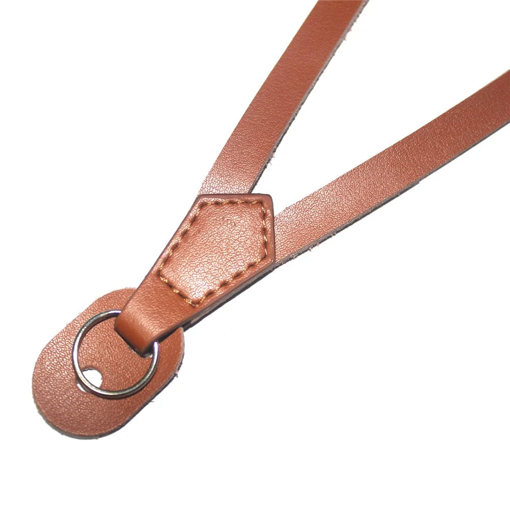 Camera Wrist Strap Grip Genuine Lambskin Leather Hand Strap for Canon Nikon Sony Fujifilm Panasonic Cameras - Brown - 3
