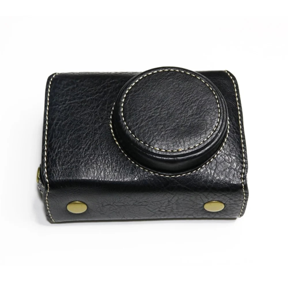 For RICOH GR III /GR3 / GR IIIx / GR3X Retro Texture PU Leather Camera Case Shoulder Bag Protection Battery Replacement Cover - Black - 2