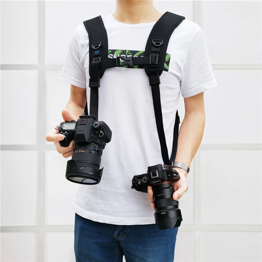 PULUZ PU6002 Quick Release Double Shoulder Harness Soft Pad Decompression Foam Shoulder Strap for DSLR Cameras - 6