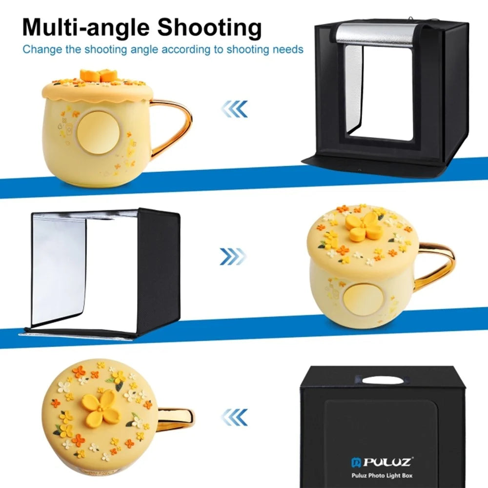 PULUZ PU5040 40CM LED Portable Photo Studio Box Lightbox Photograghy Softbox Studio Shooting Tent Box - EU Plug - 5