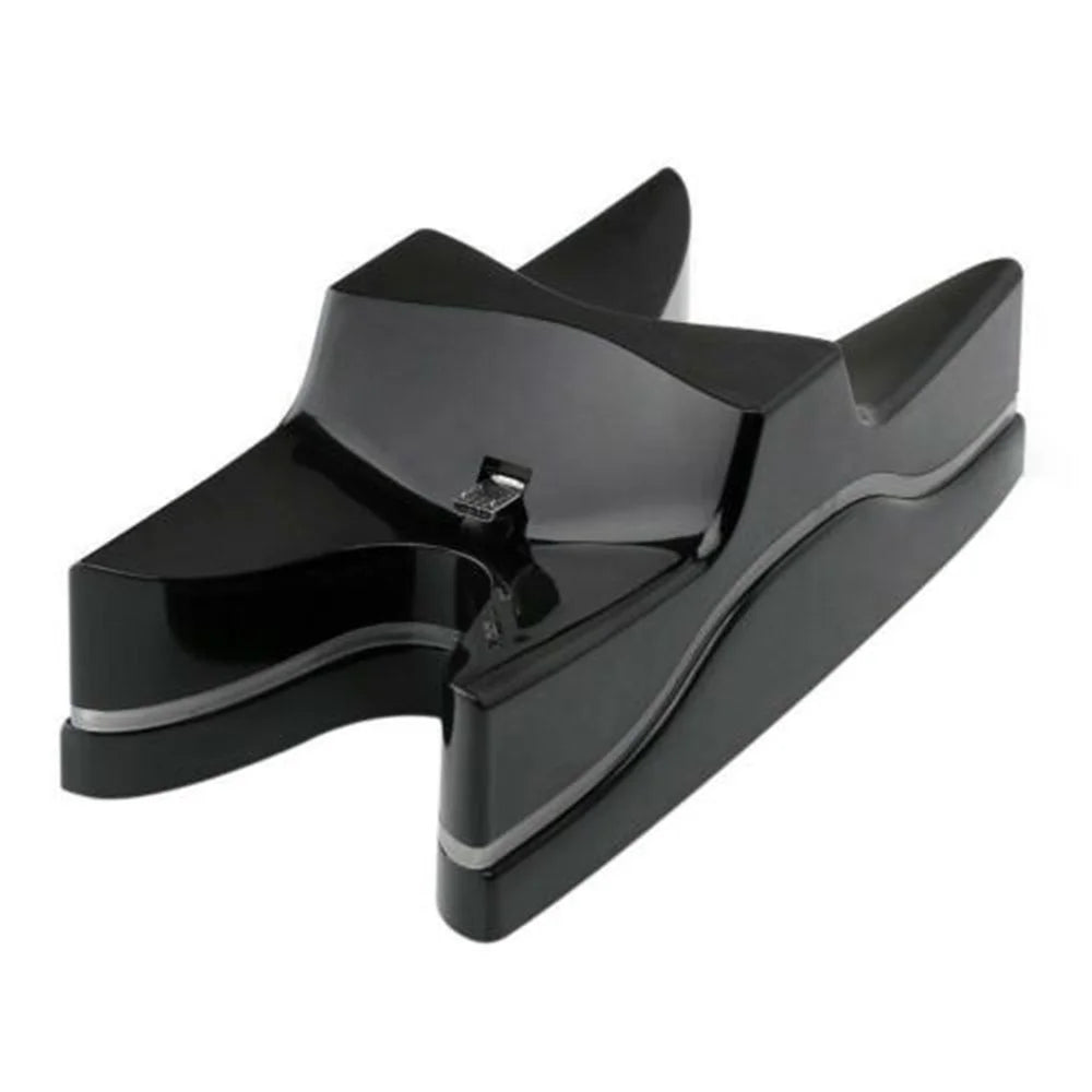 PS4 LED Light Controlled Dual Charger Station USB LED Charging Stand Dock - Black - 2