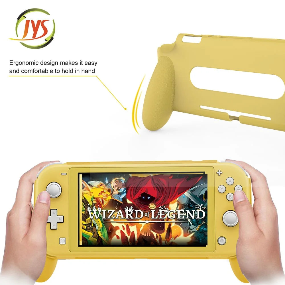 JYS Ergonomic Design for Switch Lite Main Engine Handle Type Enhances Grip JYS-SL04 Protective Shell - Yellow - 2
