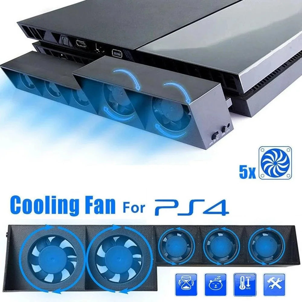 DOBE TP4-005 Plastic Super Cooling Fan for PS4 Gaming Console with Power Cable - 2