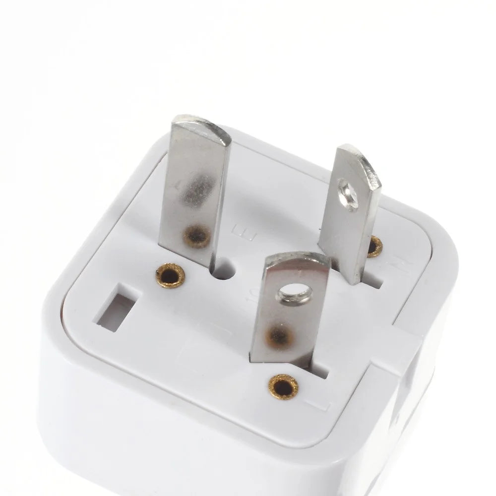 WD16W Universal UK/US/EU Plug to AU Plug Conversion Adapter Travel Power Adapter - White - 4
