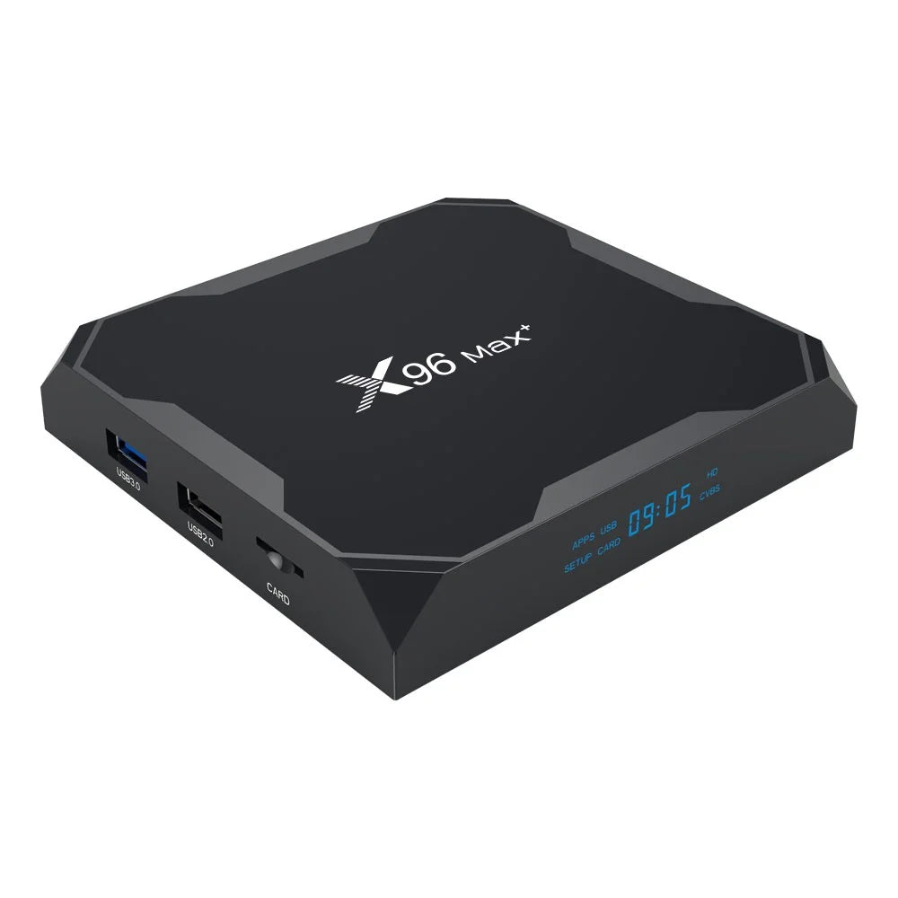 X96 MAX+ Amlogic S905X3 Quad Core Android 9.0 TV Box Bluetooth-compatible WiFi Media Player 4+32GB - AU Plug - 1