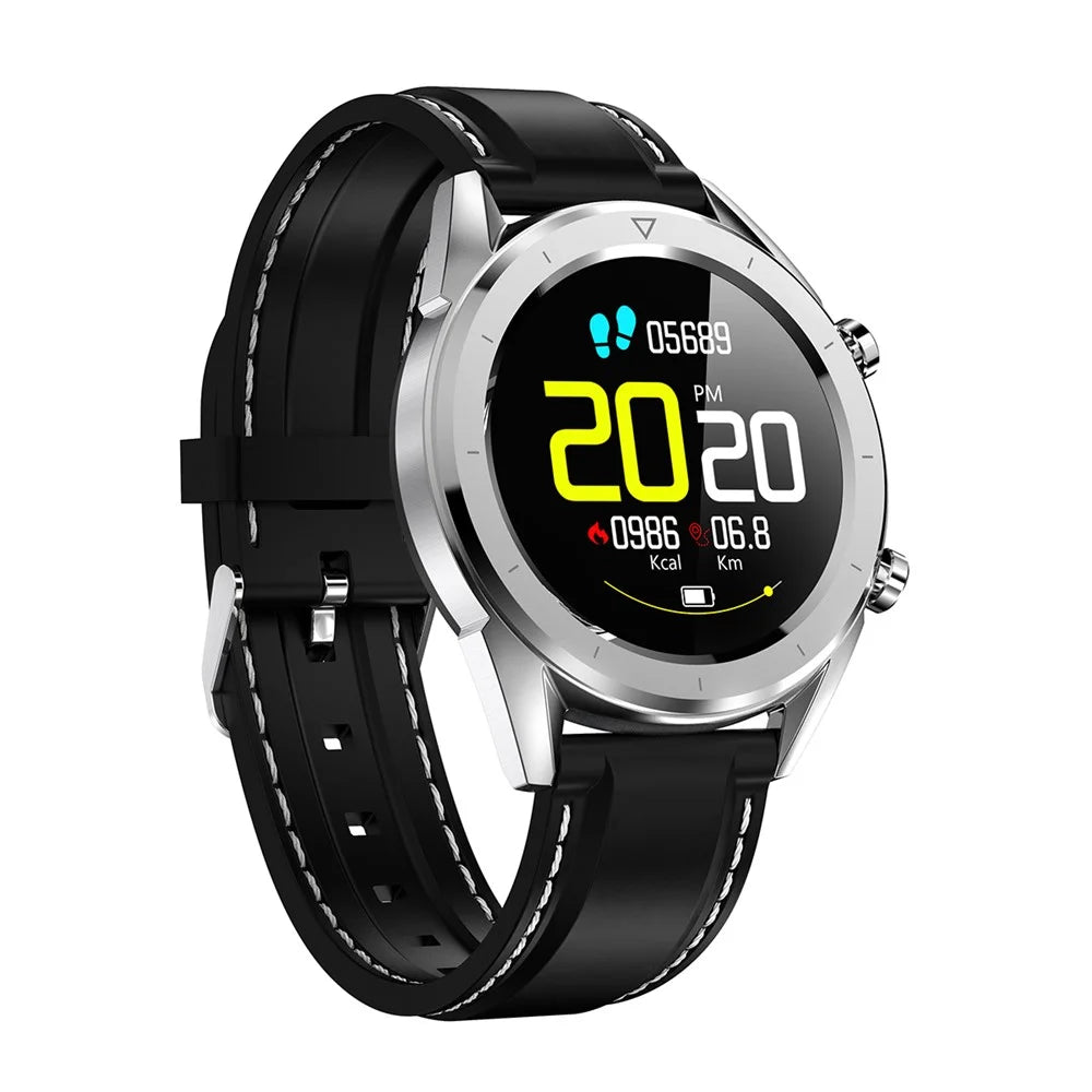 Y28 Multifunctional ECG Heart Rate Blood Pressure Monitor Bracelet (Silicone Wristband) - Black / Silver - 2