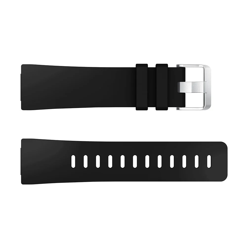 Adjustable Silicon Watch Wrist Band, Length: 102 + 95mm for Fitbit Versa - Black - 4