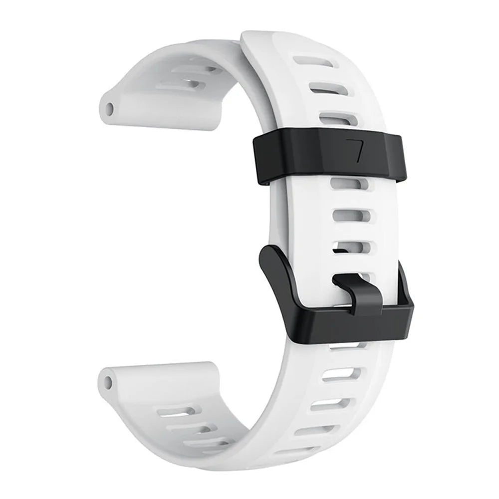 Silicone Watch Band Bracelet for Garmin Fenix 5X/Fenix 3 Metal Buckle Smart Watch Strap - White - 1