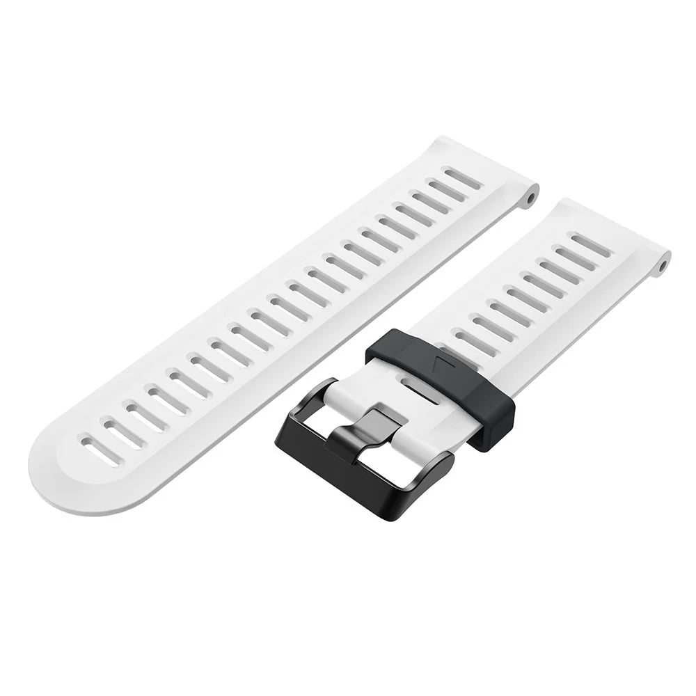 Silicone Watch Band Bracelet for Garmin Fenix 5X/Fenix 3 Metal Buckle Smart Watch Strap - White - 4