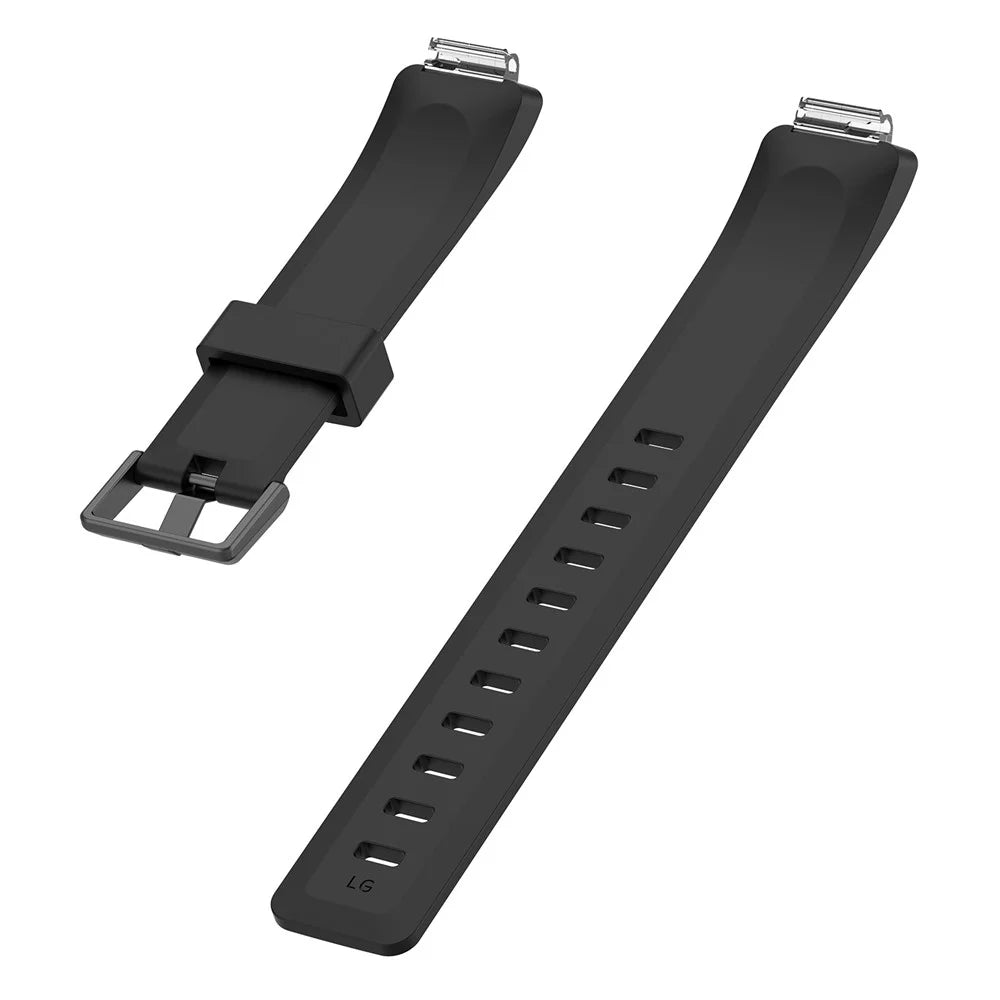Flexible Silicone Watch Strap Replacement for Fitbit Inspire / Inspire HR - Size: L / Black - 5