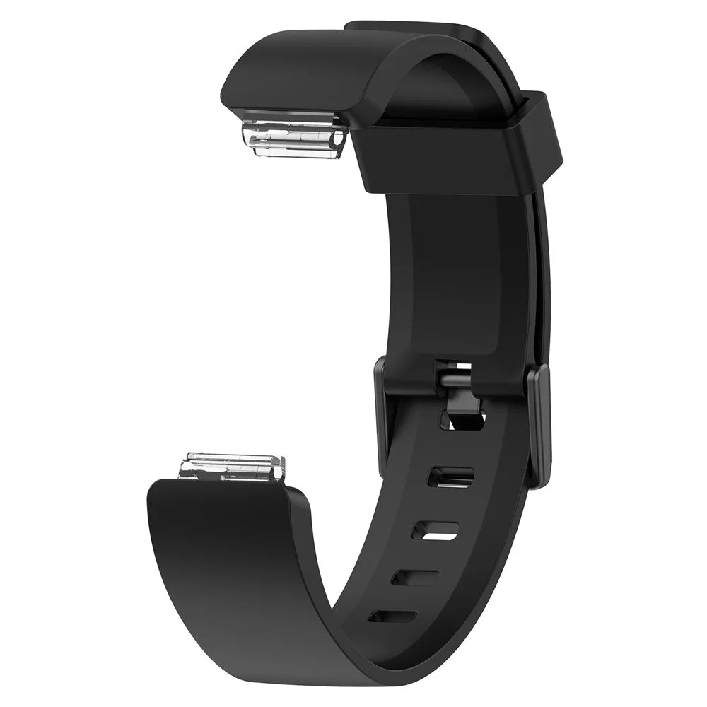 Soft Silicone Watch Band Replacement for Fitbit Inspire / Inspire HR - Size: S / Black - 3