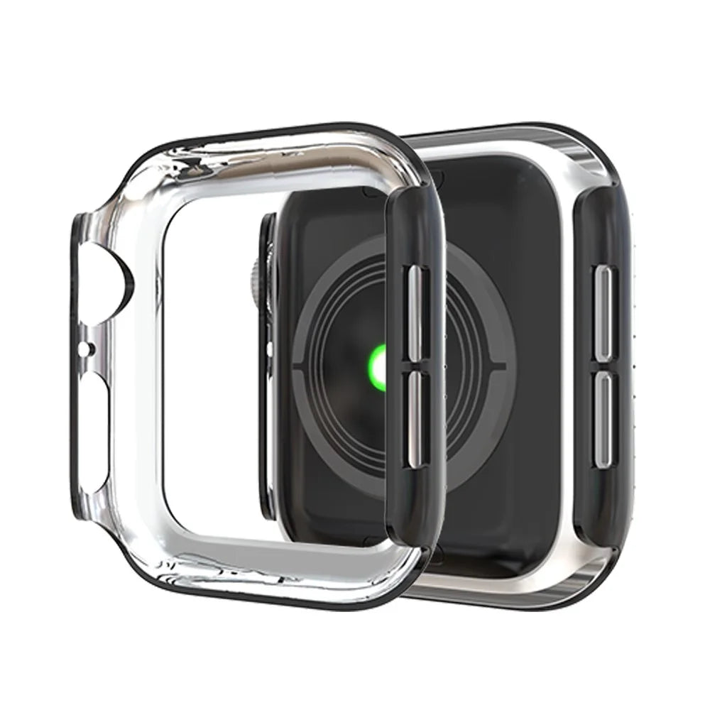 Dual-row Rhinestone Decor Smart Watch PC Case for Apple Watch Series 4 44mm - Black - 5
