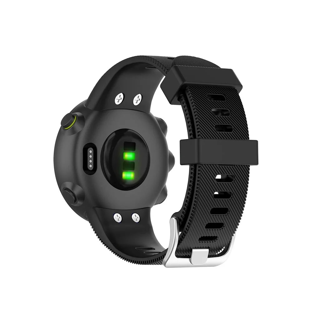 Comfortable Silicone Smart Watch Band Strap Replacement for Garmin Forerunner 45 / 45S - Black - 3