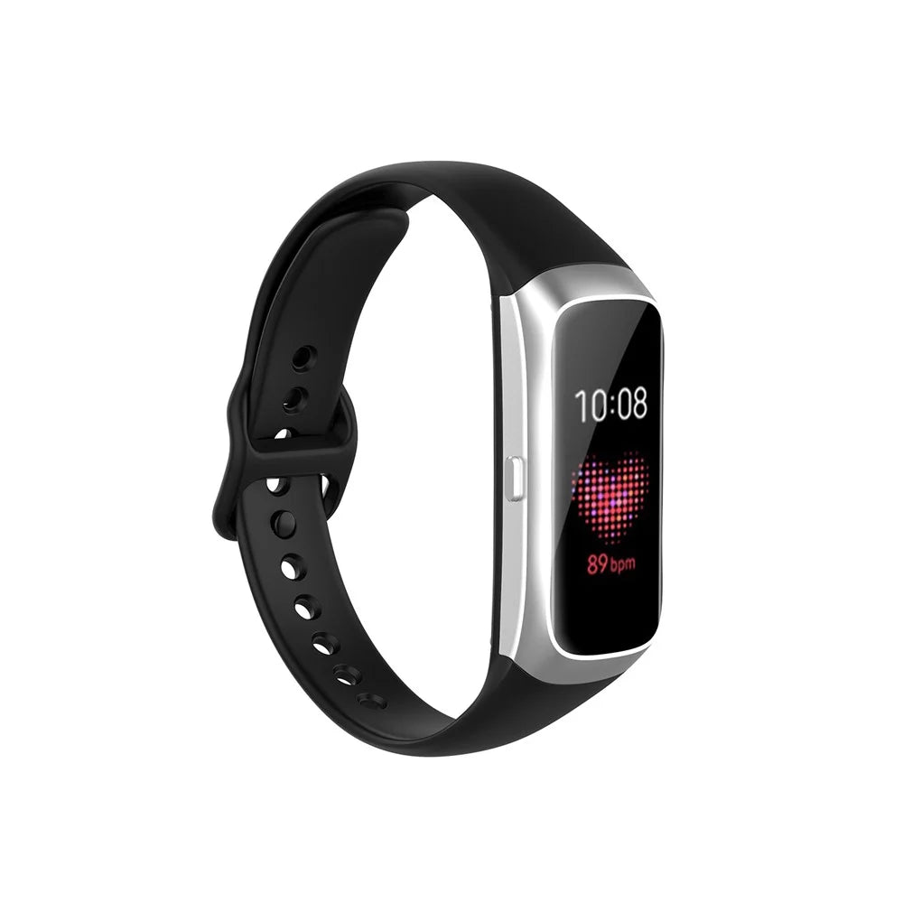 Silicone Wrist Strap Smart Watch Band Replacement for Samsung Galaxy Fit SM-R370 - Black - 2