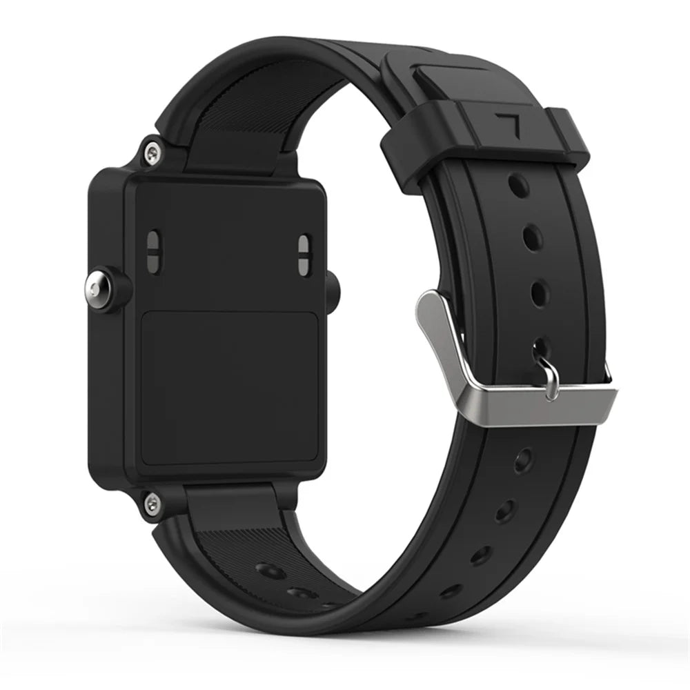 Silicone Smart Watch Band Replacement Strap for Garmin Vivoactive Acetate - Black - 1