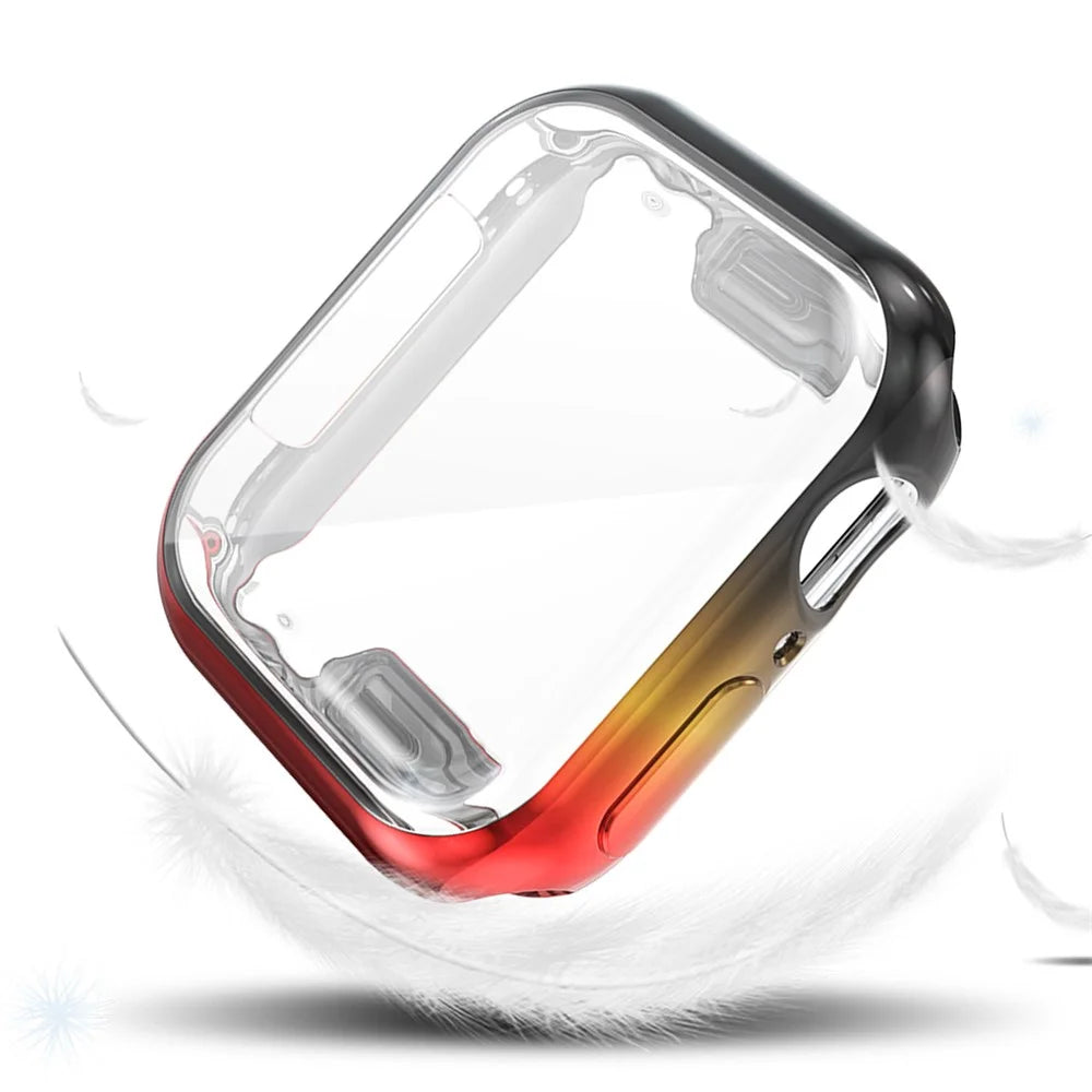 Colorful TPU Smart Watch Case for Apple Watch Series SE3 / SE2 / SE1 /  6 / 5 / 4 44mm - Black / Yellow / Red - 2