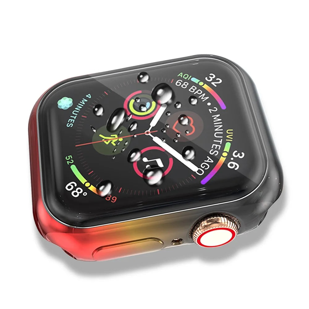 Colorful TPU Smart Watch Case for Apple Watch Series SE3 / SE2 / SE1 /  6 / 5 / 4 44mm - Black / Yellow / Red - 4