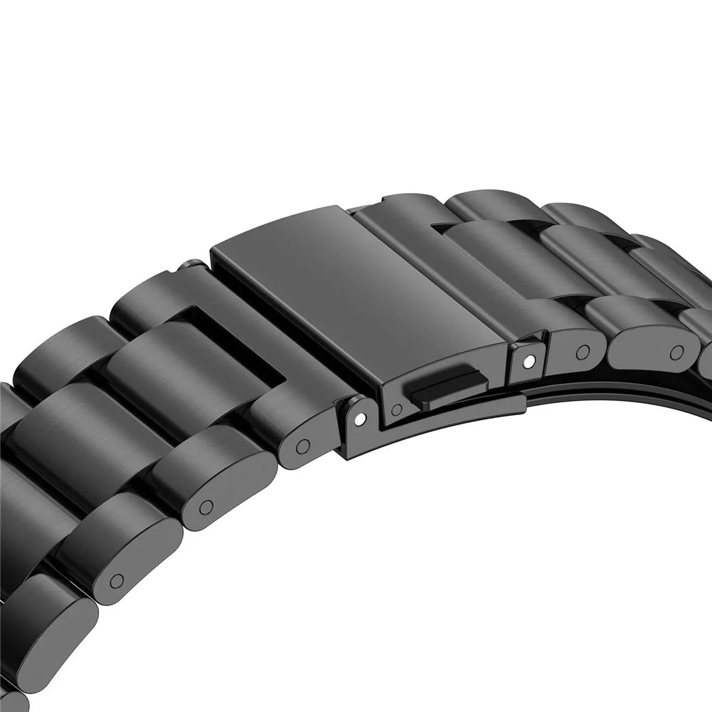 For Garmin Fenix 8 / E 47mm / 7 / 6 GPS / 5 Stainless Steel Watch Strap 22mm Quick Release Watchband with Folding Clasp - Black - 7