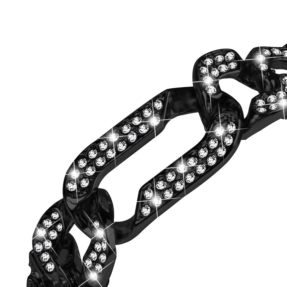 Watch Band for Samsung Galaxy Fit-e SM-R375 , Bling Rhinestone Decor Watch Band Alloy Bracelet Strap - Black - 5
