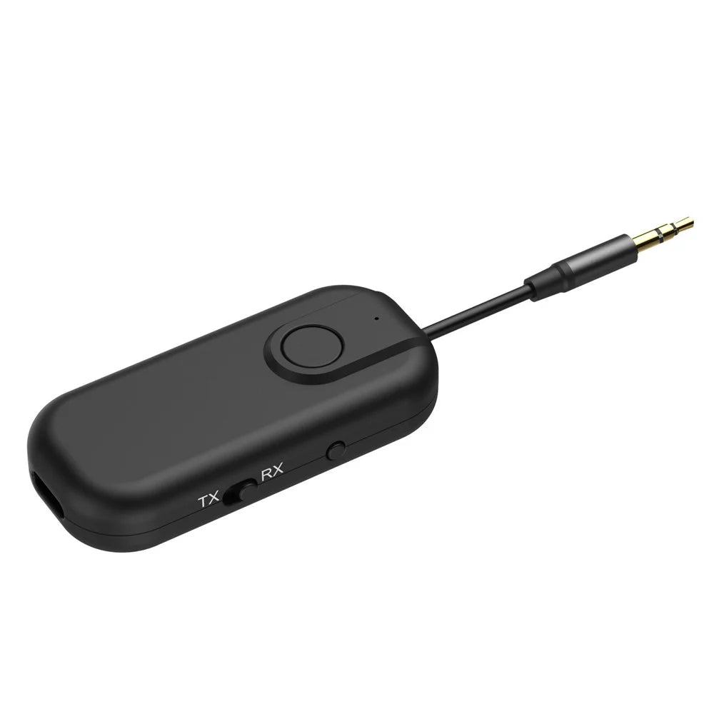 2-in-1 Bluetooth-compatible 5.0 Transmitter Receiver TV PC Car Speaker 3.5mm AUX Hifi Music Audio Adapter - 2