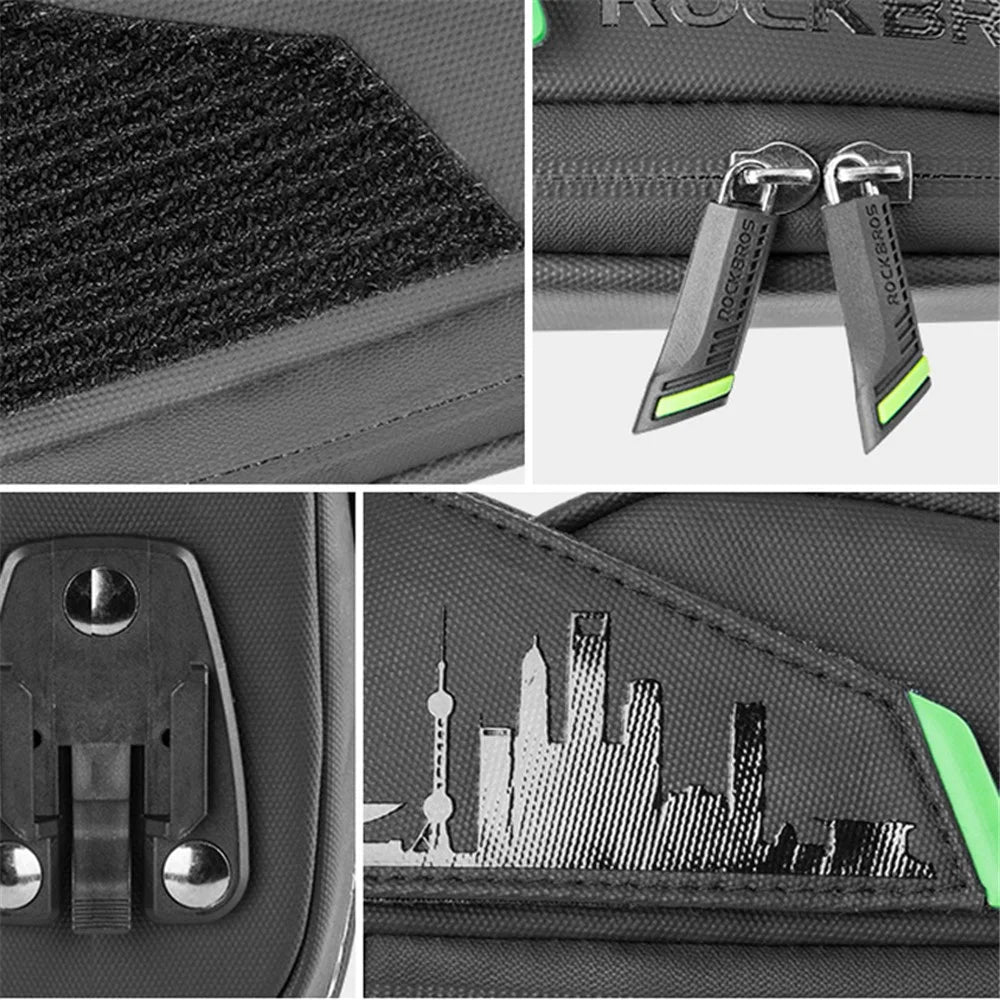 ROCKBROS 1.5L Bike Saddle Bag Nylon Waterproof Quick Release Bicycle Under Seat Storage Bag - 5