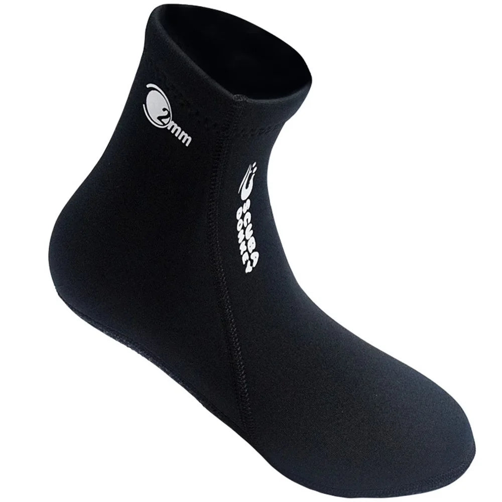 2mm Neoprene Diving Socks Anti-slip Warm Snorkeling Beach Swimming Shoes - Size: XS - 2